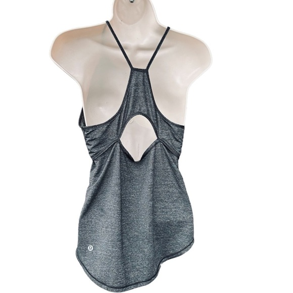 Lululemon Fast As Light Singlet Tank Heathered Black Womens Size 4 EUC - Picture 4 of 8